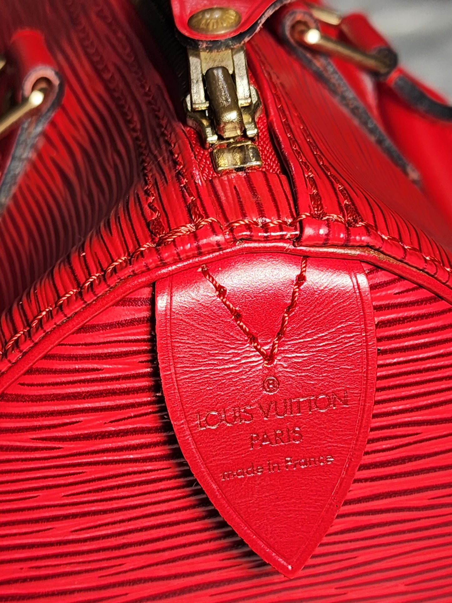 Louis Vuitton Speedy 25 Red Epi Leather