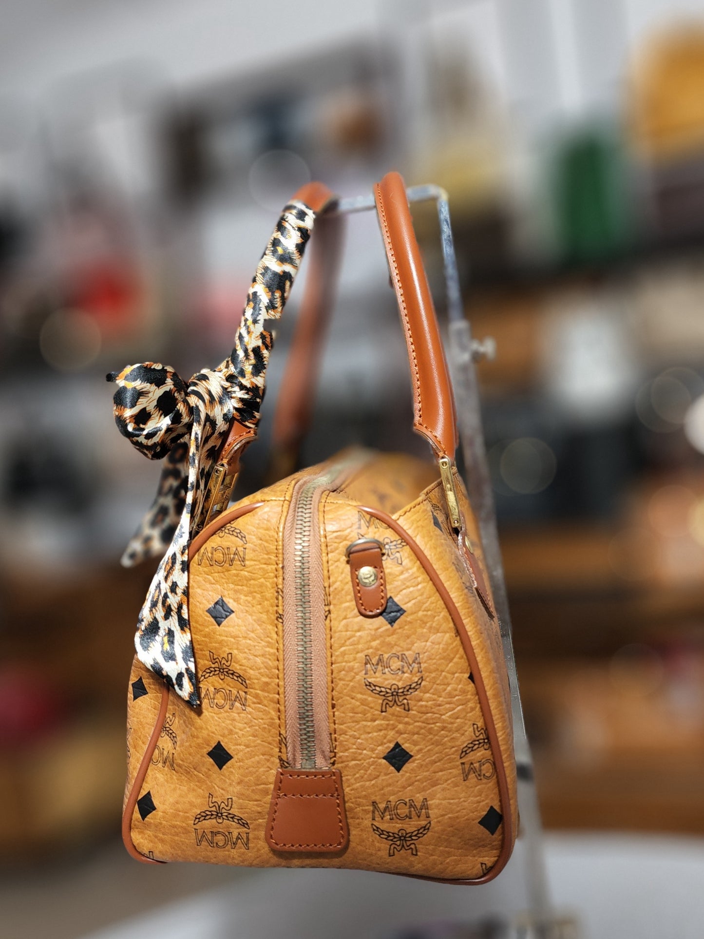 MCM Boston Bag Cognac