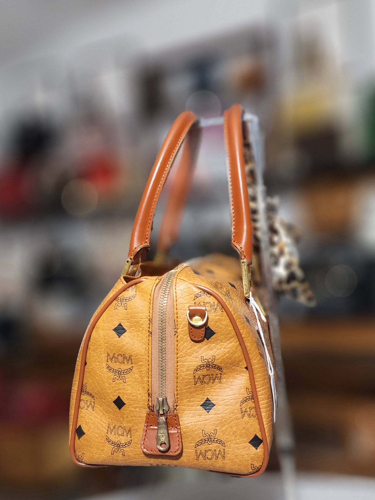 MCM Boston Bag Cognac