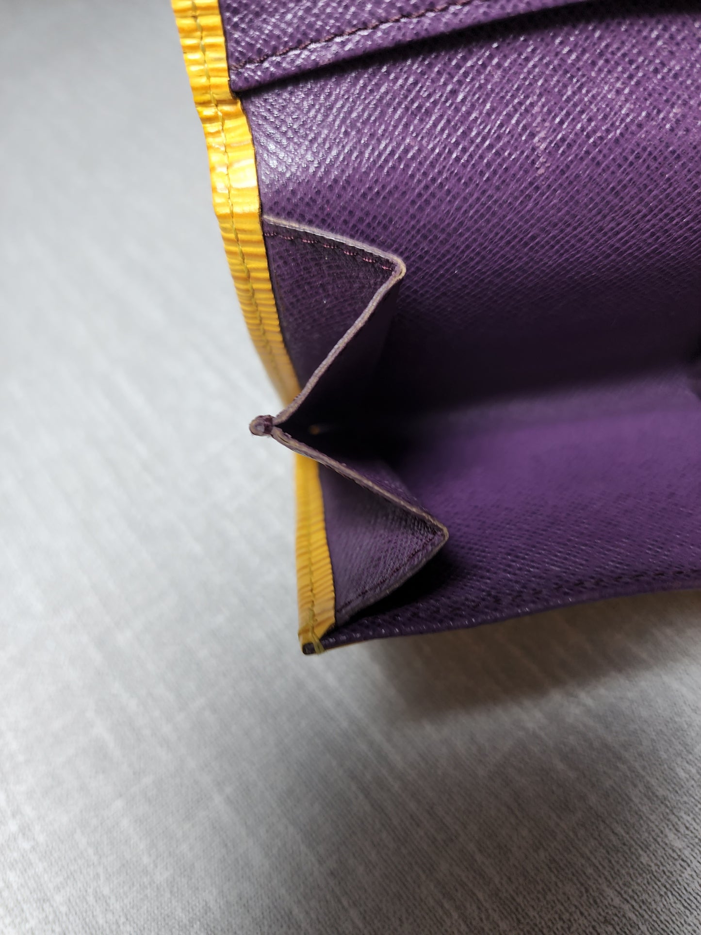 Louis Vuitton Yellow Epi Wallet