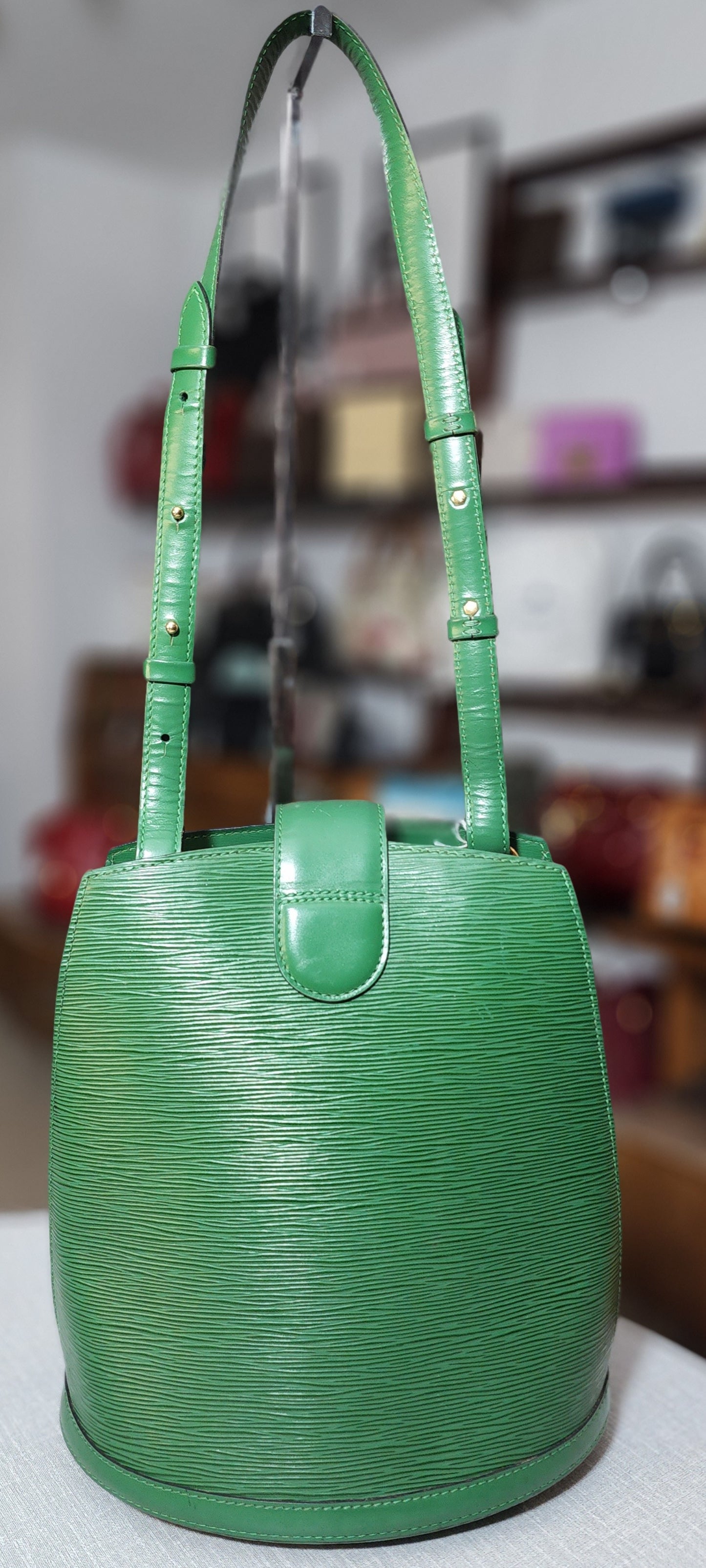 Louis Vuitton Cluny Epi Borneo Green