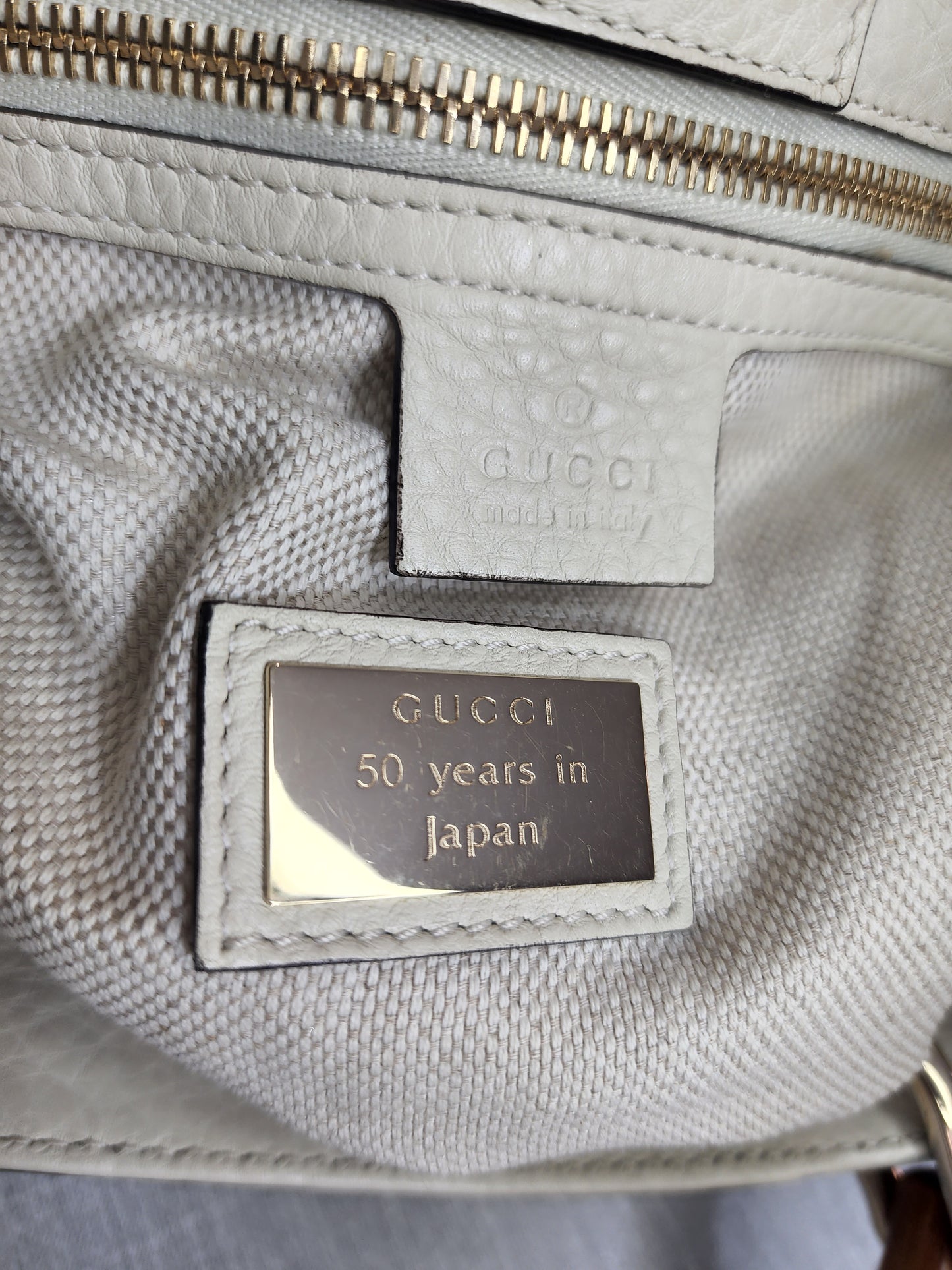 Gucci Floral Print Bamboo Handle Canvas Handbag
