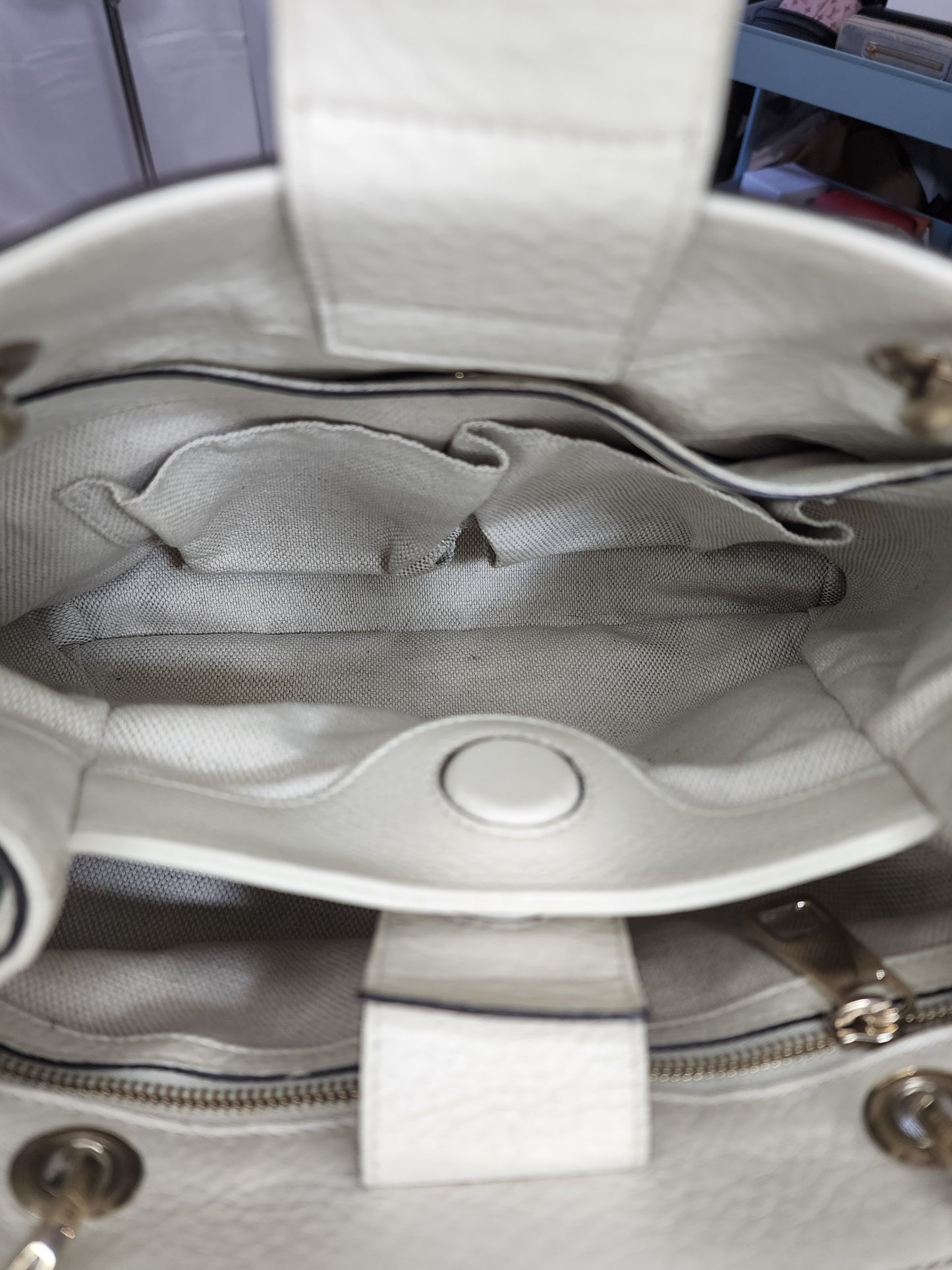 Gucci Floral Print Bamboo Handle Canvas Handbag