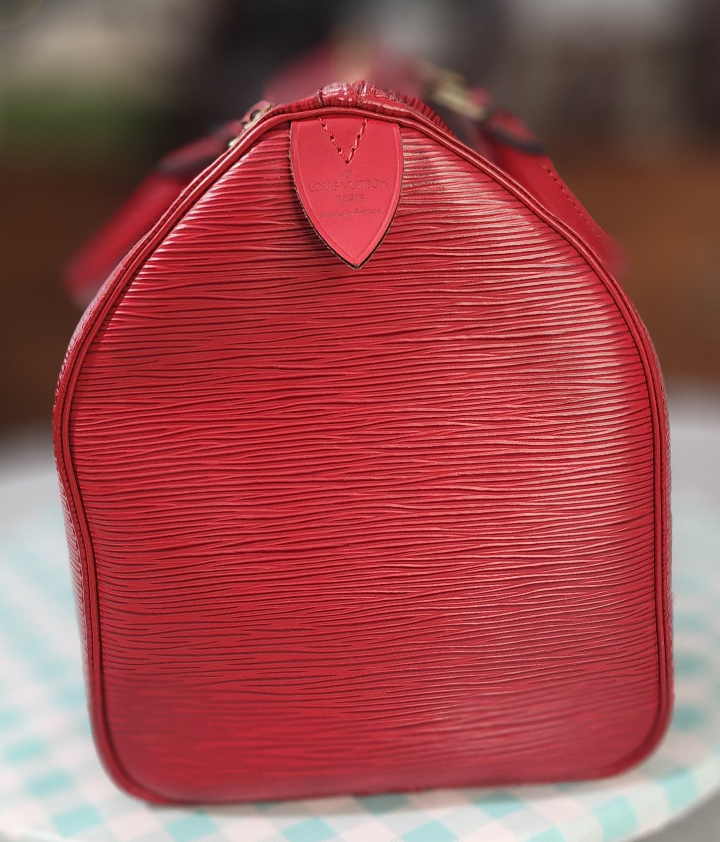 Louis Vuitton Speedy 35 Red Epi