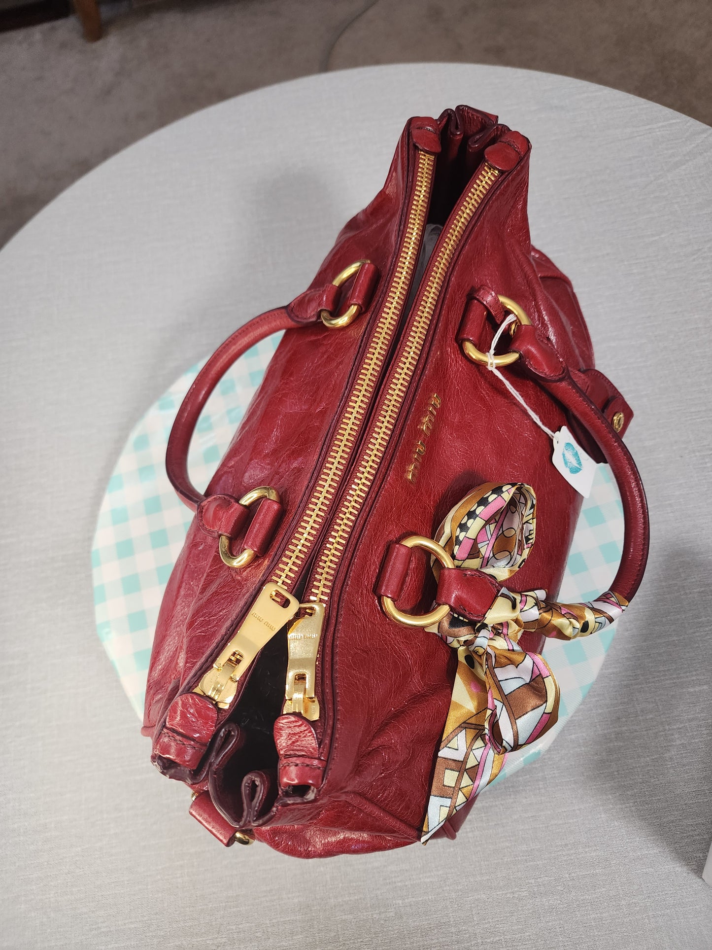 MIU MIU 3 Compartment Multiway Soft LeatherBag