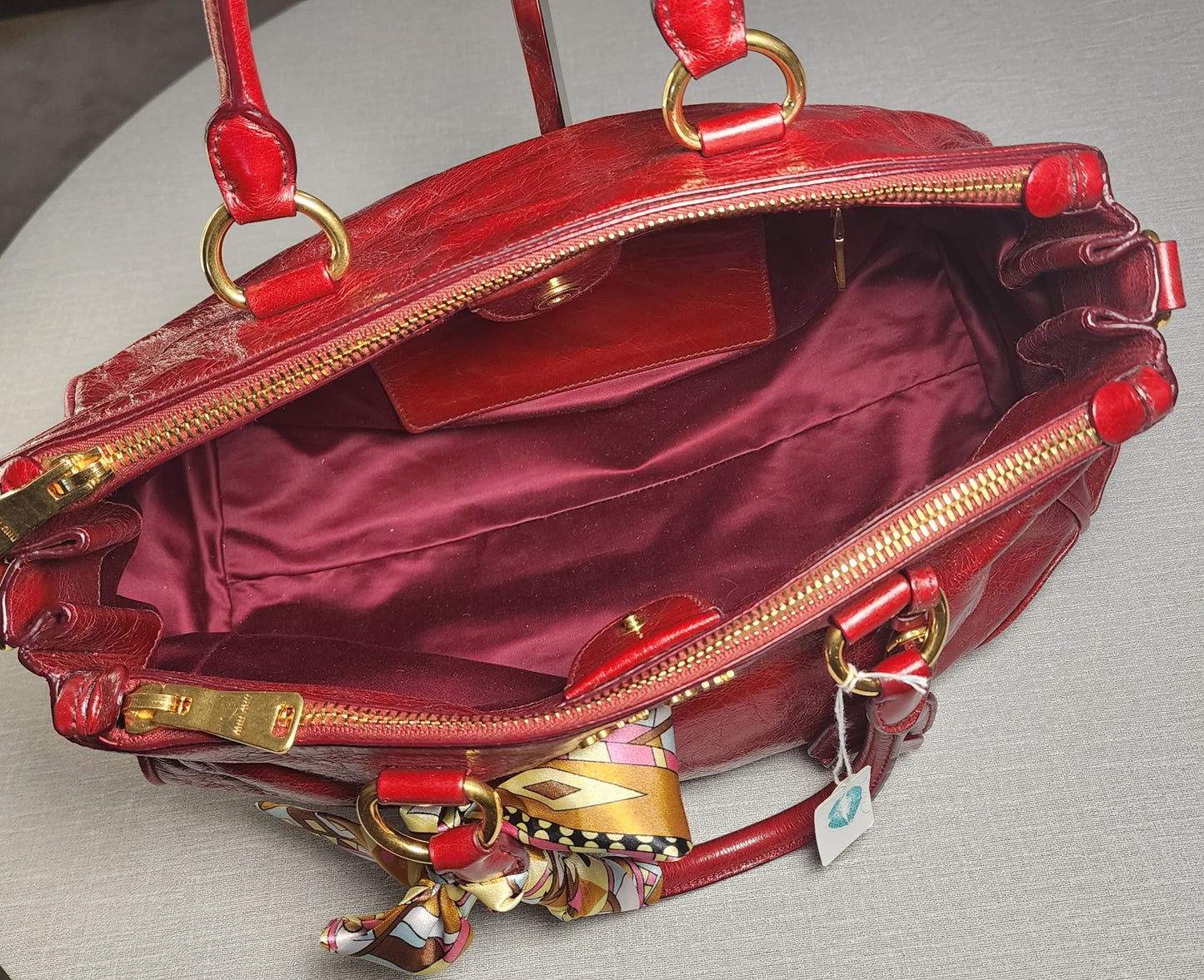 MIU MIU 3 Compartment Multiway Soft LeatherBag