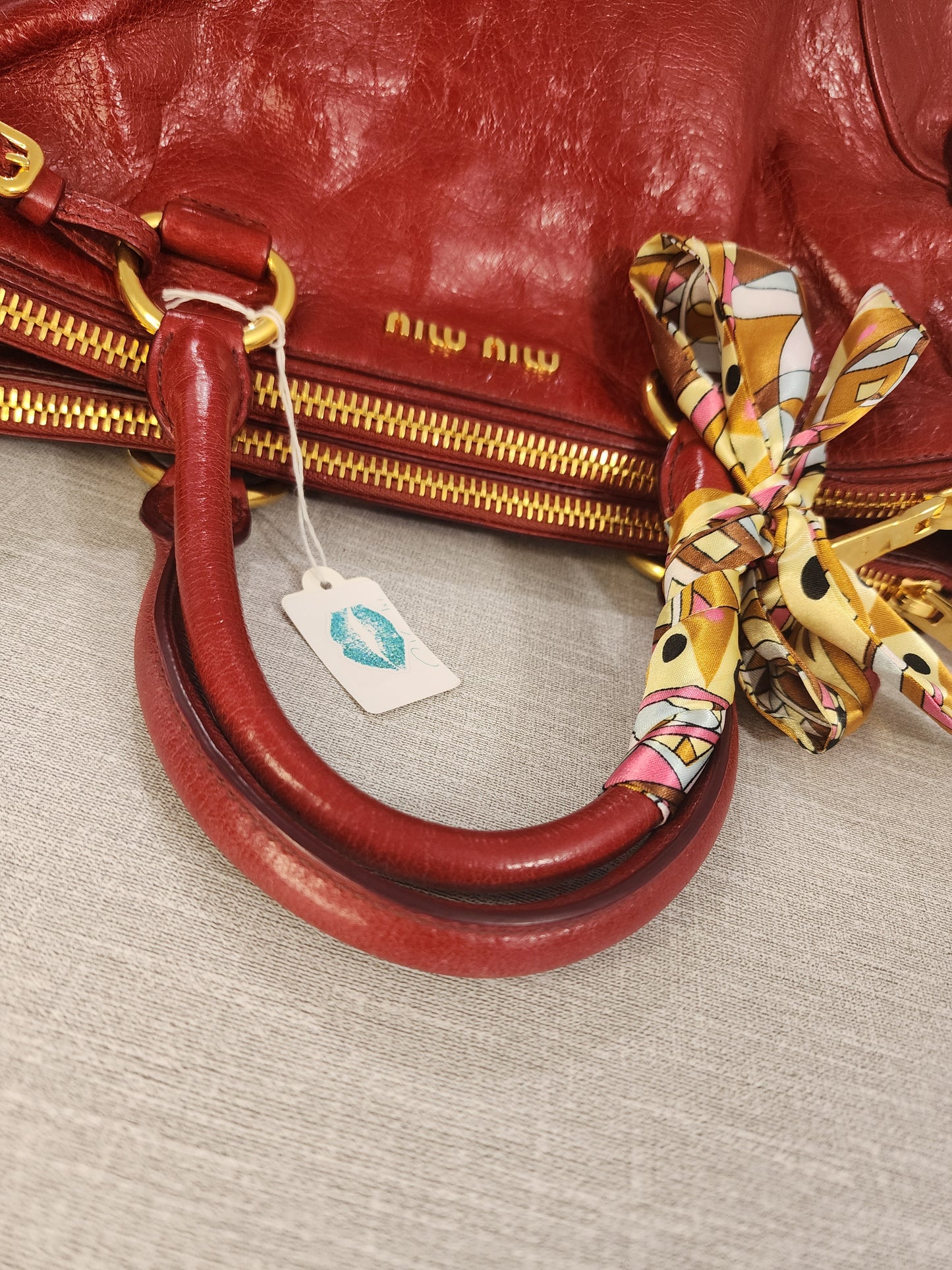MIU MIU 3 Compartment Multiway Soft LeatherBag
