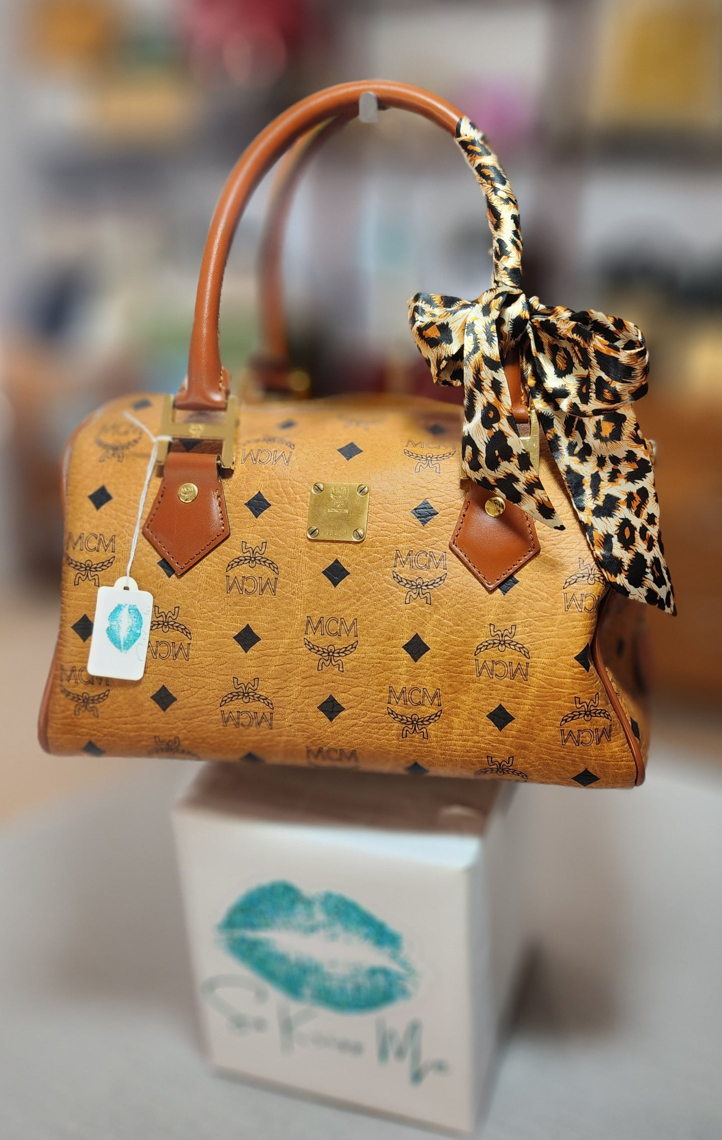 MCM Boston Bag Cognac