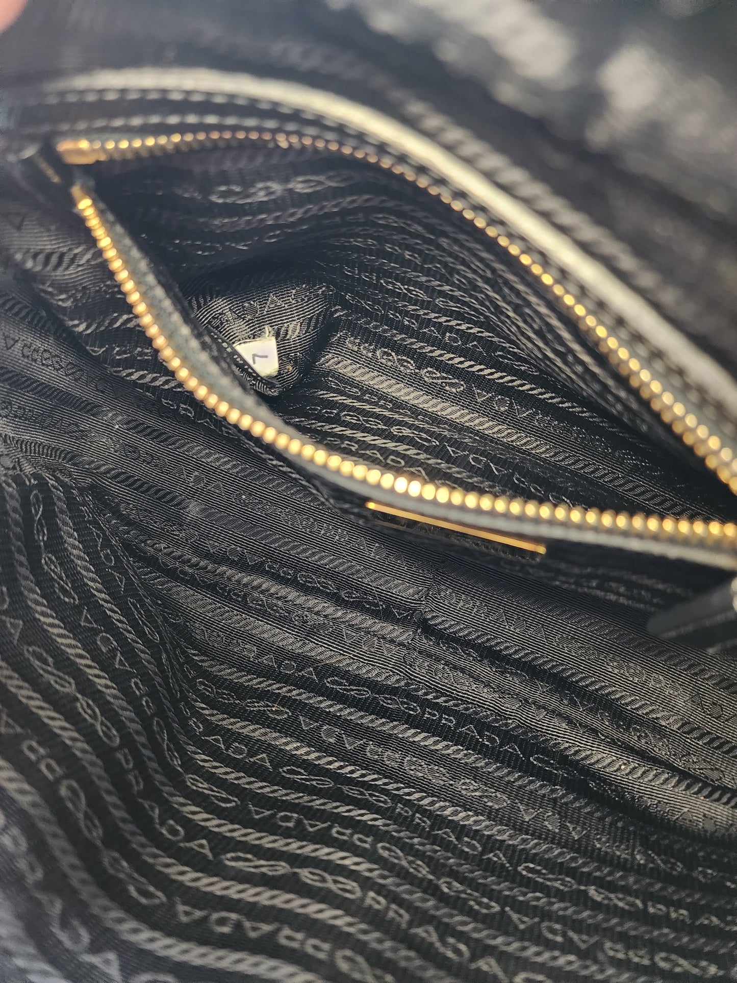 Prada Bauletto Saffiano Mini Black Leather Bag