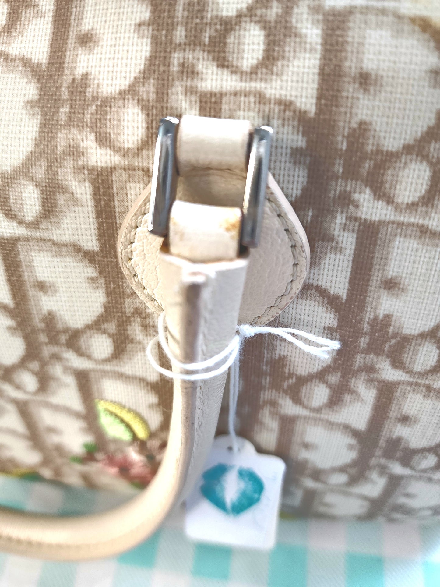 Christian Dior Beige Diorissimo Canvas Floral Embroidery