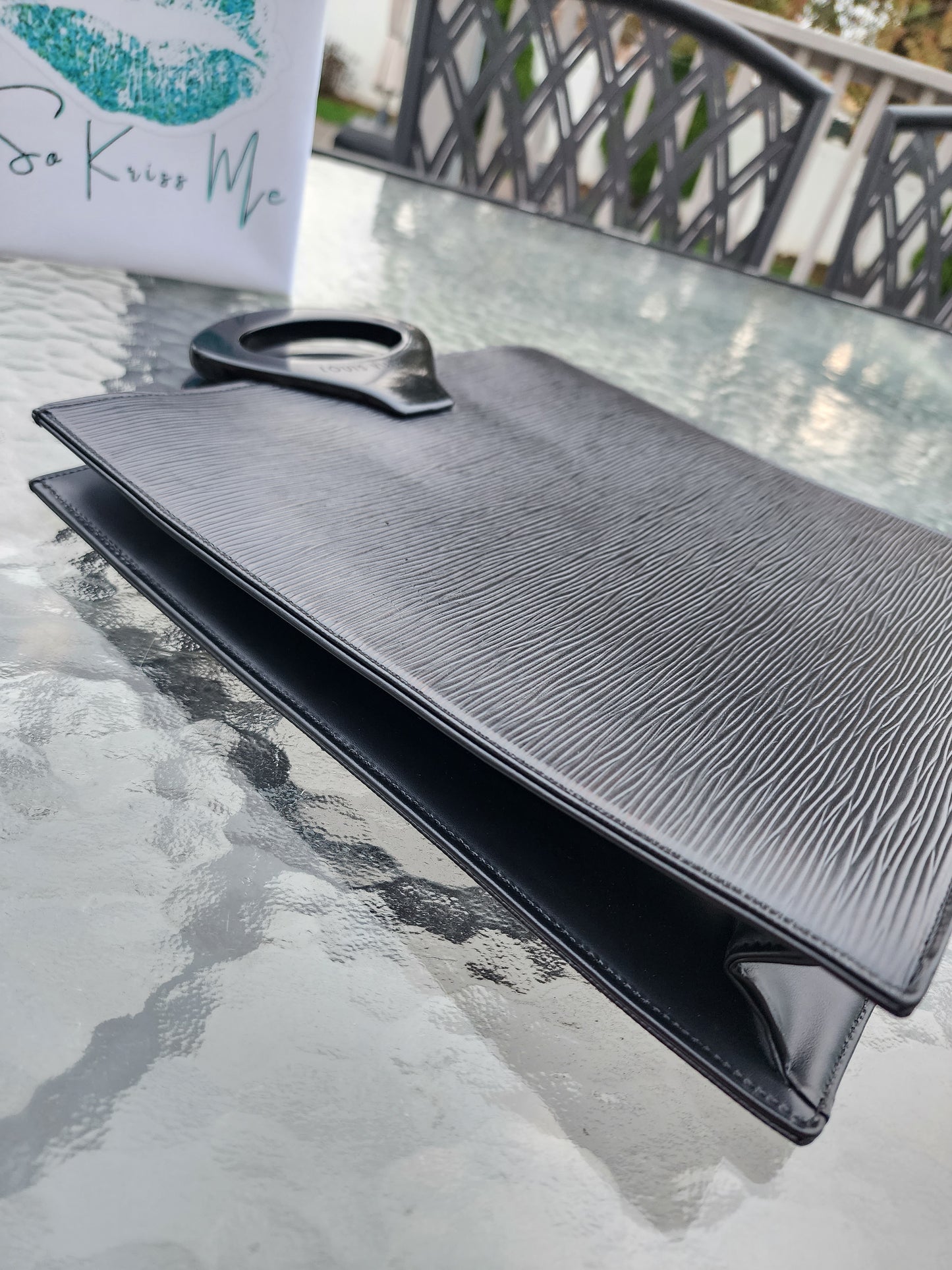 Louis Vuitton Ombre Bag Epi Leather Black