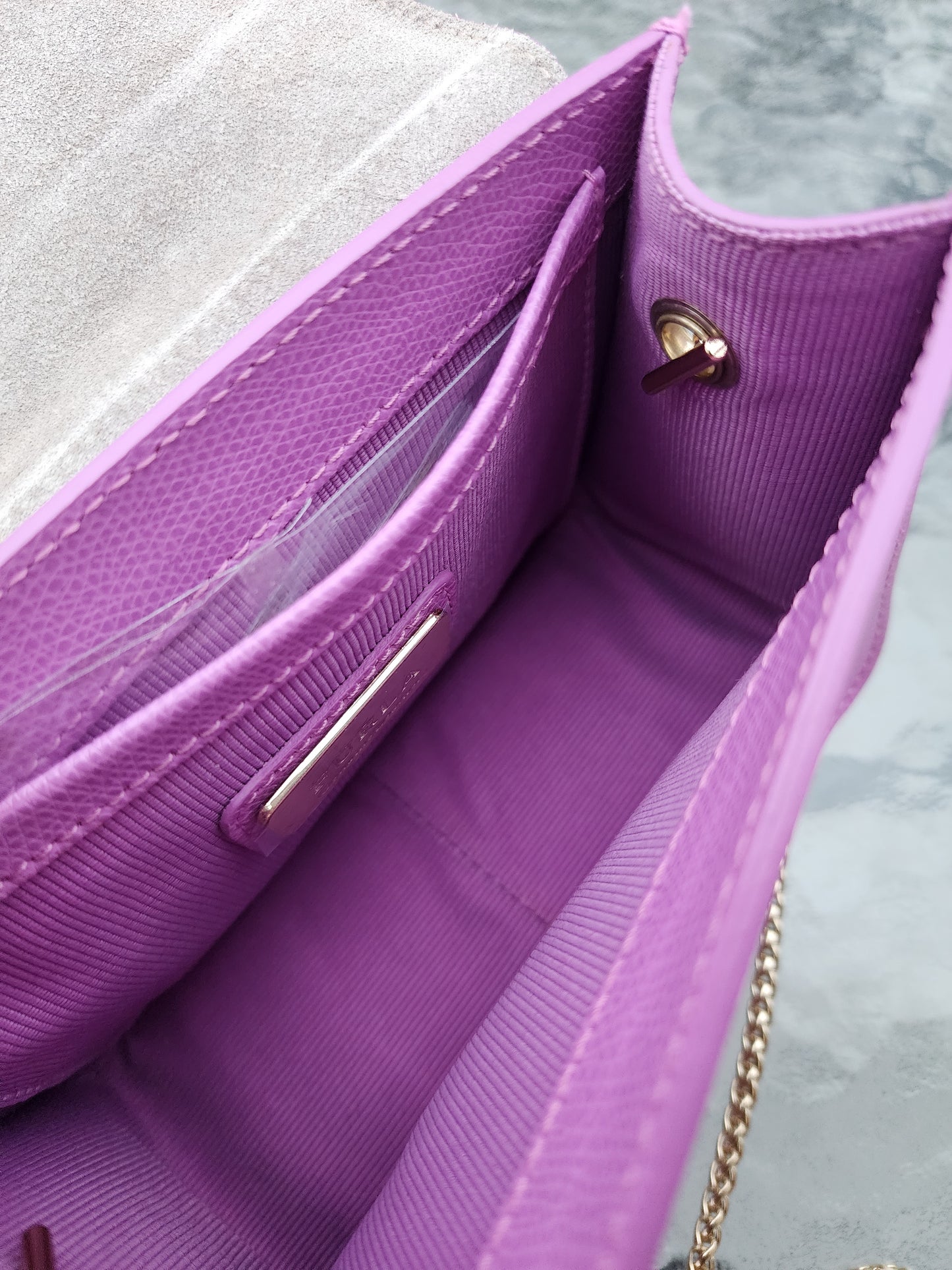 Furla Metropolis Lilac Mini Crossbody Bag