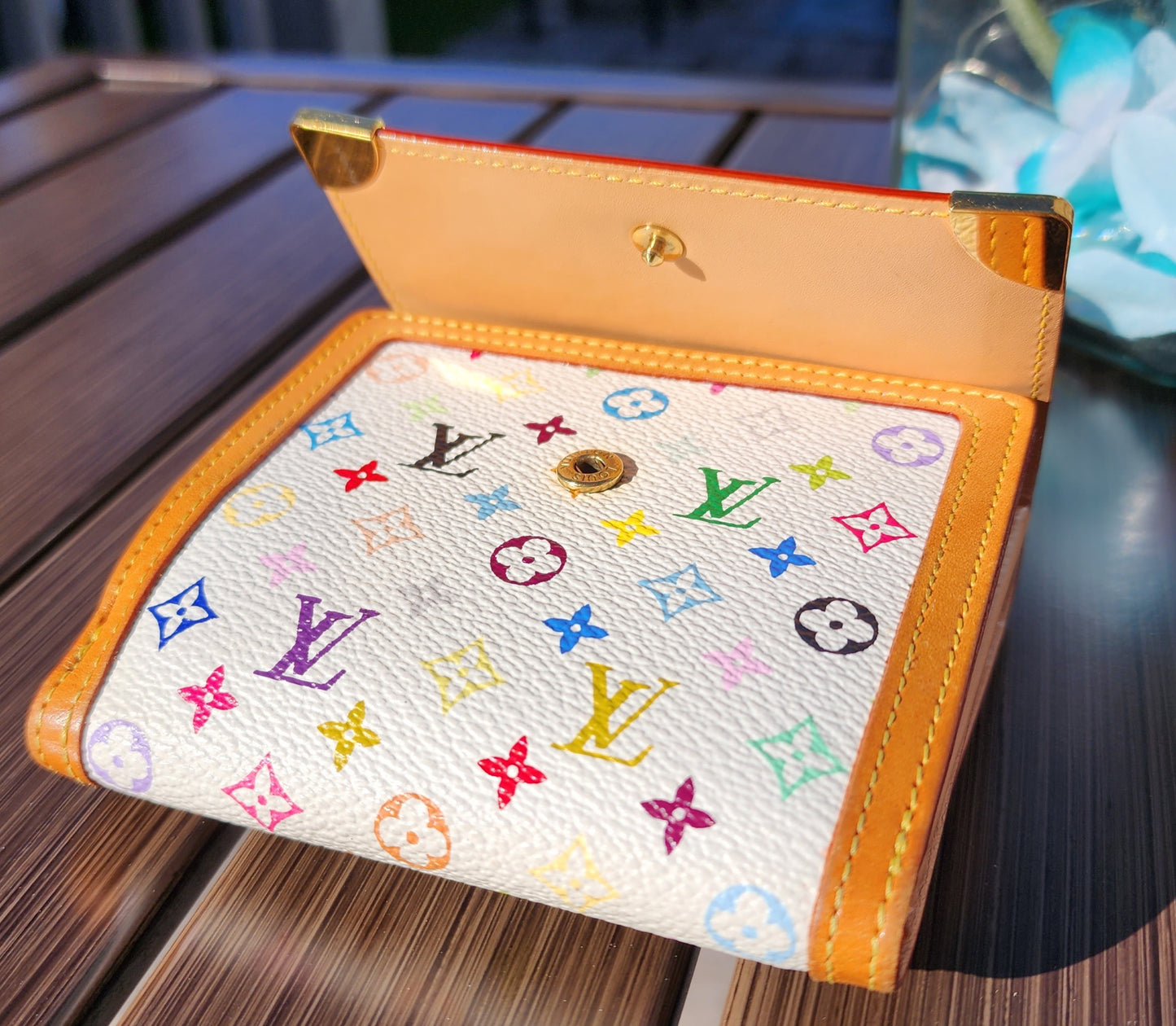 Louis Vuitton Porte-Monnaie Plat Coin Purse Monogram Multicolor