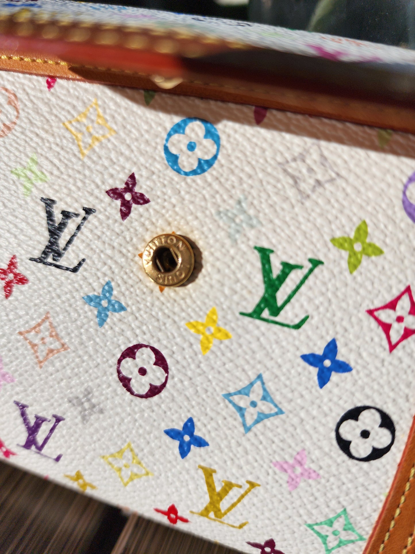Louis Vuitton Porte-Monnaie Plat Coin Purse Monogram Multicolor