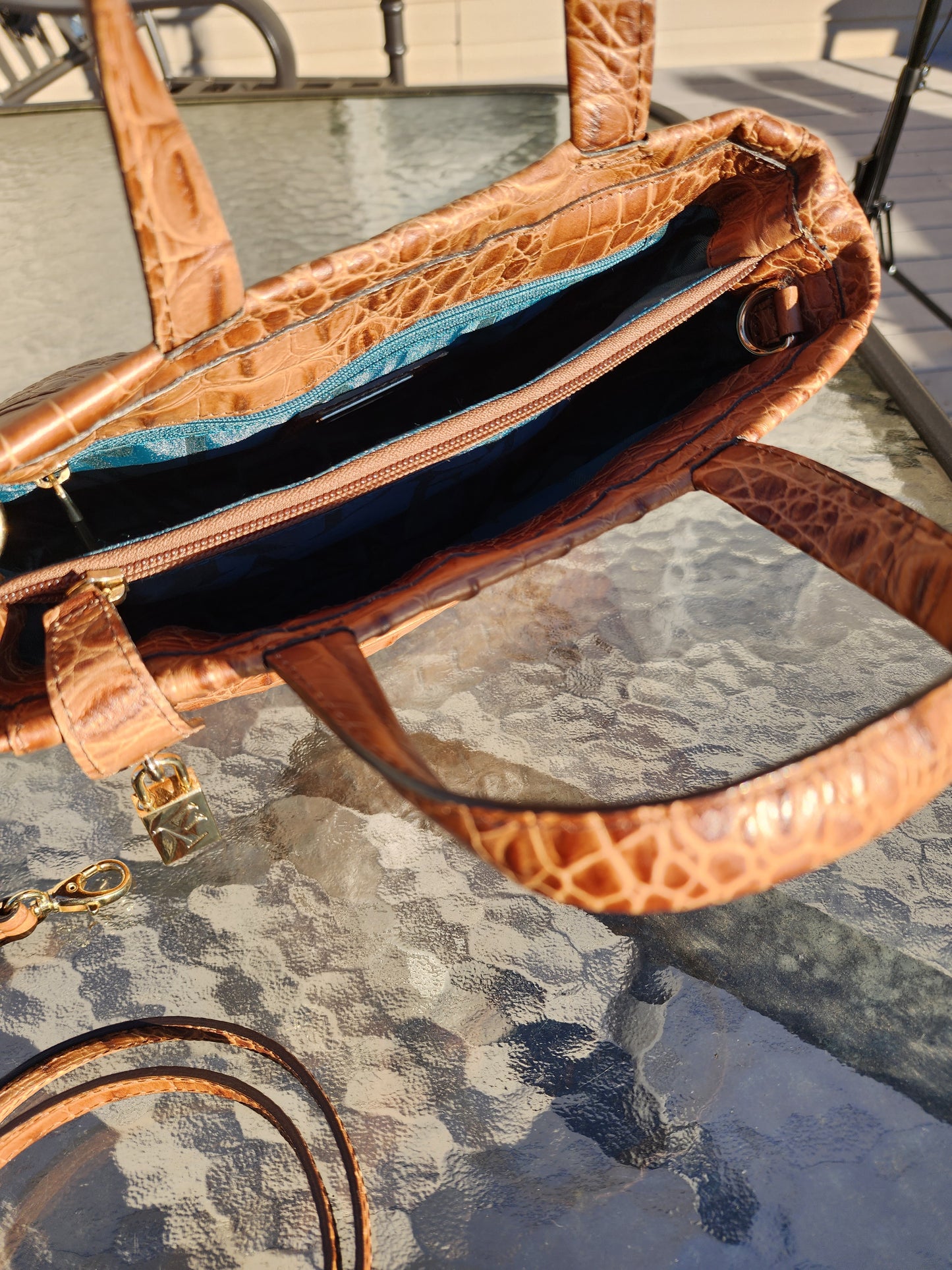 Furla Crocodile Skin 2 Way Bag