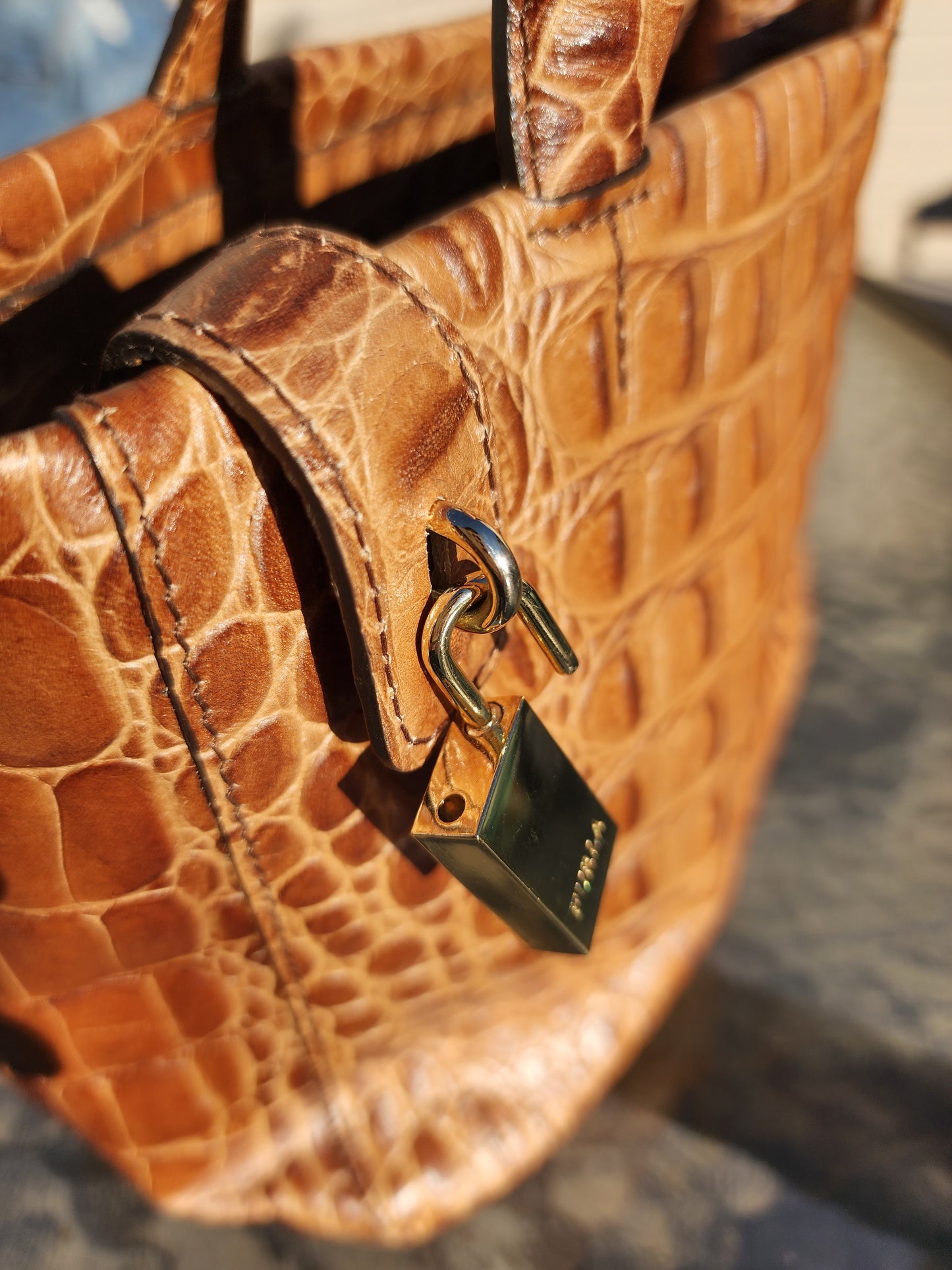 Furla Crocodile Skin 2 Way Bag