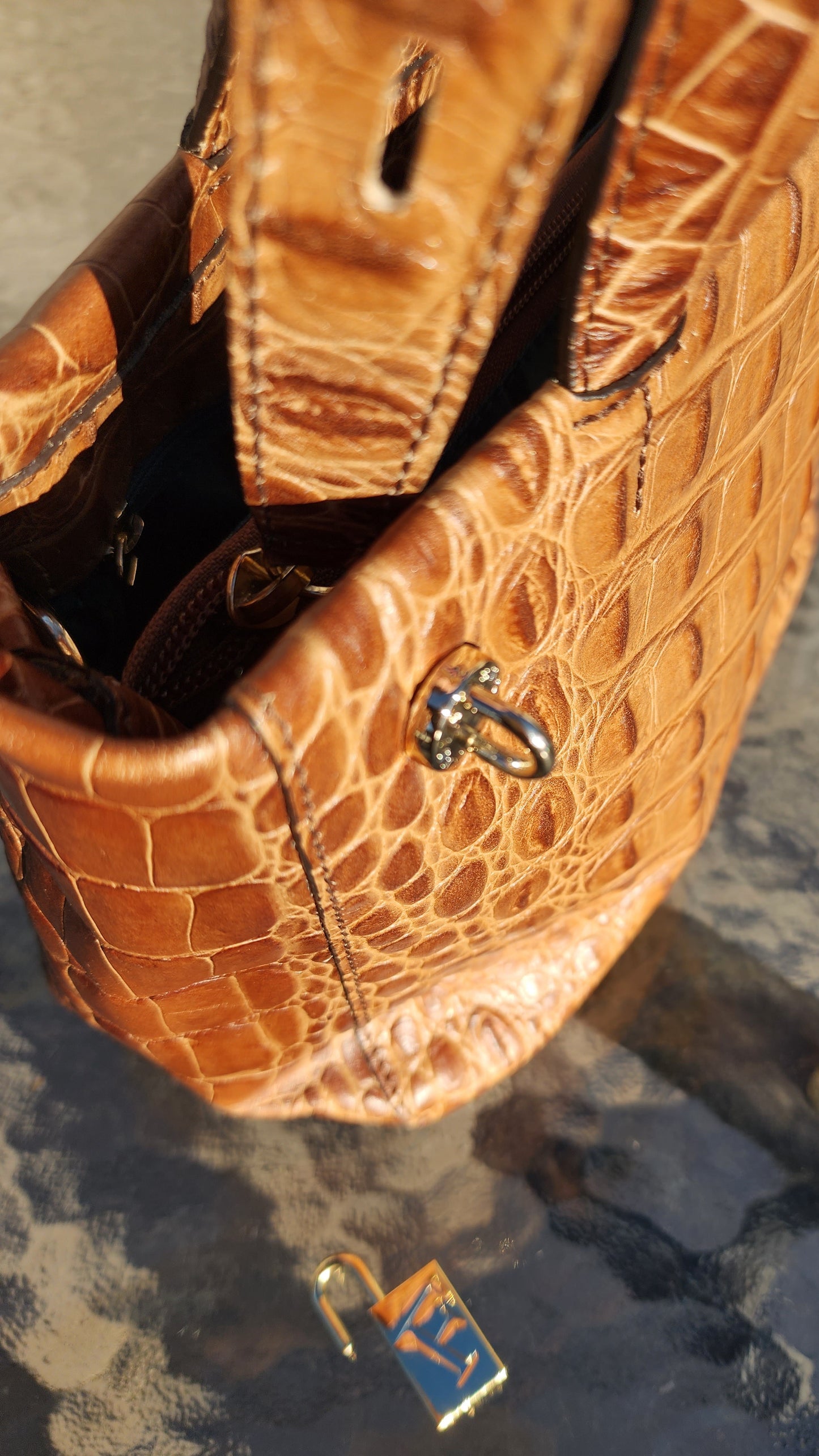 Furla Crocodile Skin 2 Way Bag