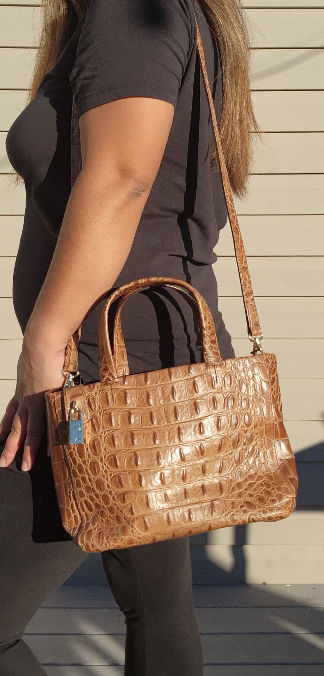 Furla Crocodile Skin 2 Way Bag