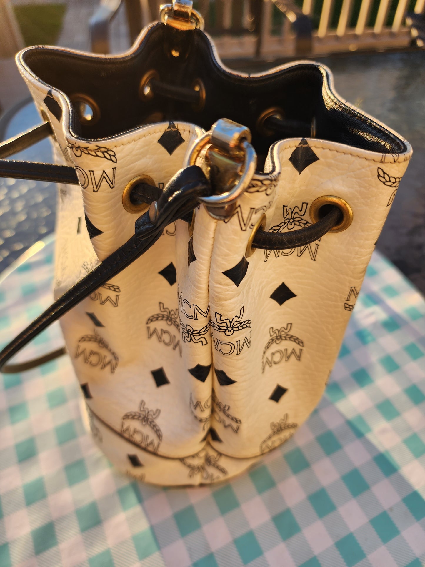 MCM Mini Drawstring Bag