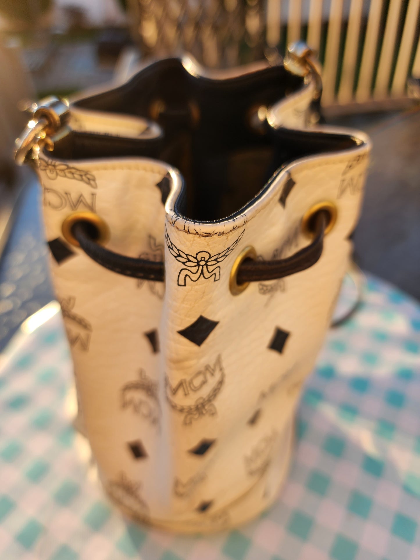 MCM Mini Drawstring Bag