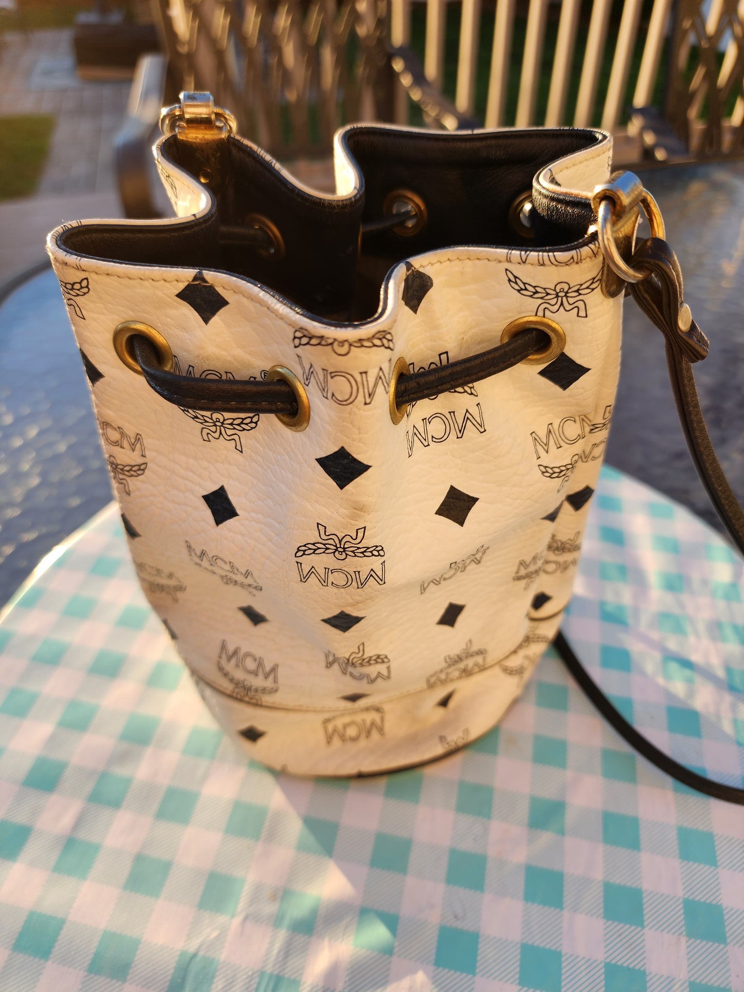 MCM Mini Drawstring Bag