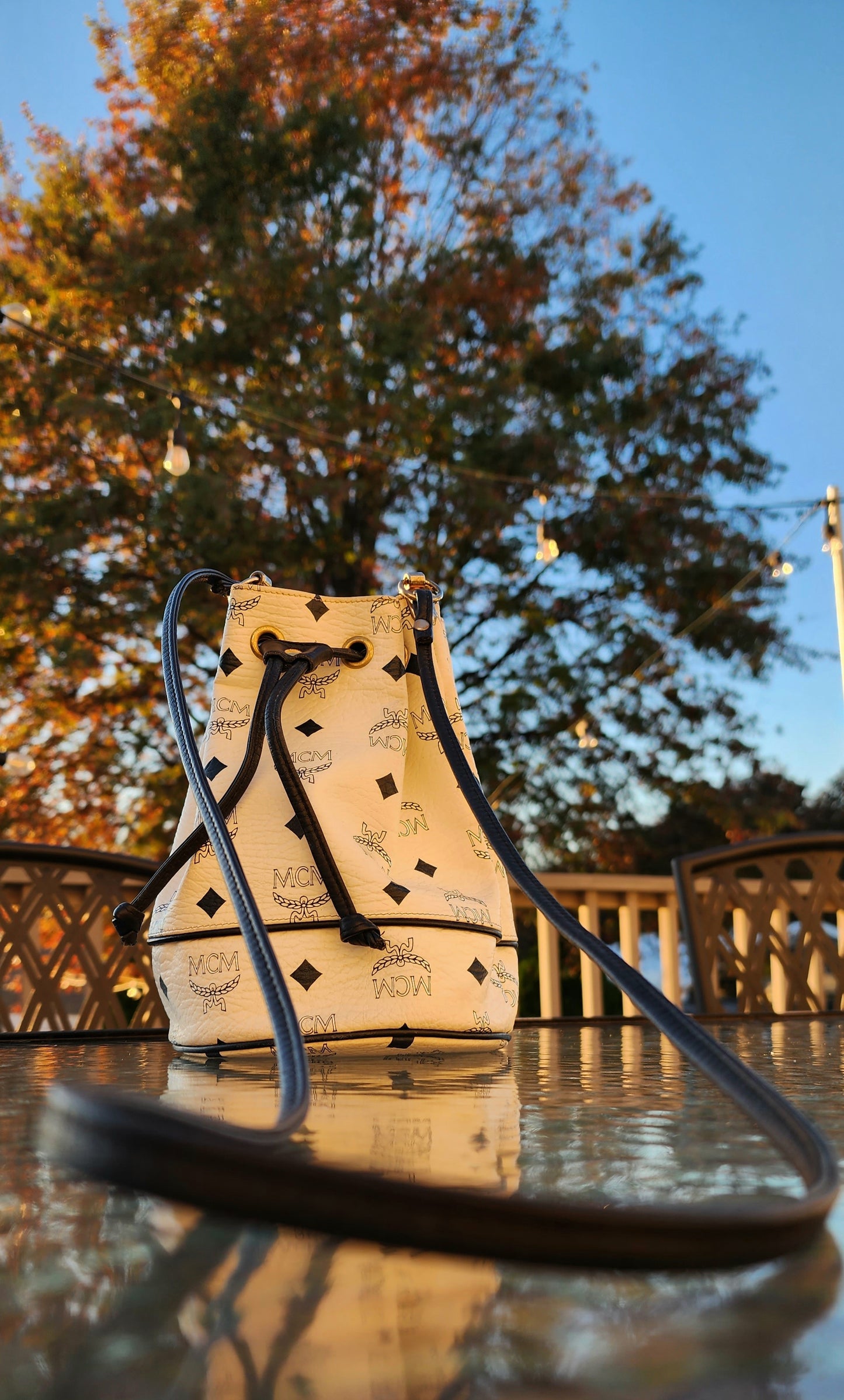 MCM Mini Drawstring Bag