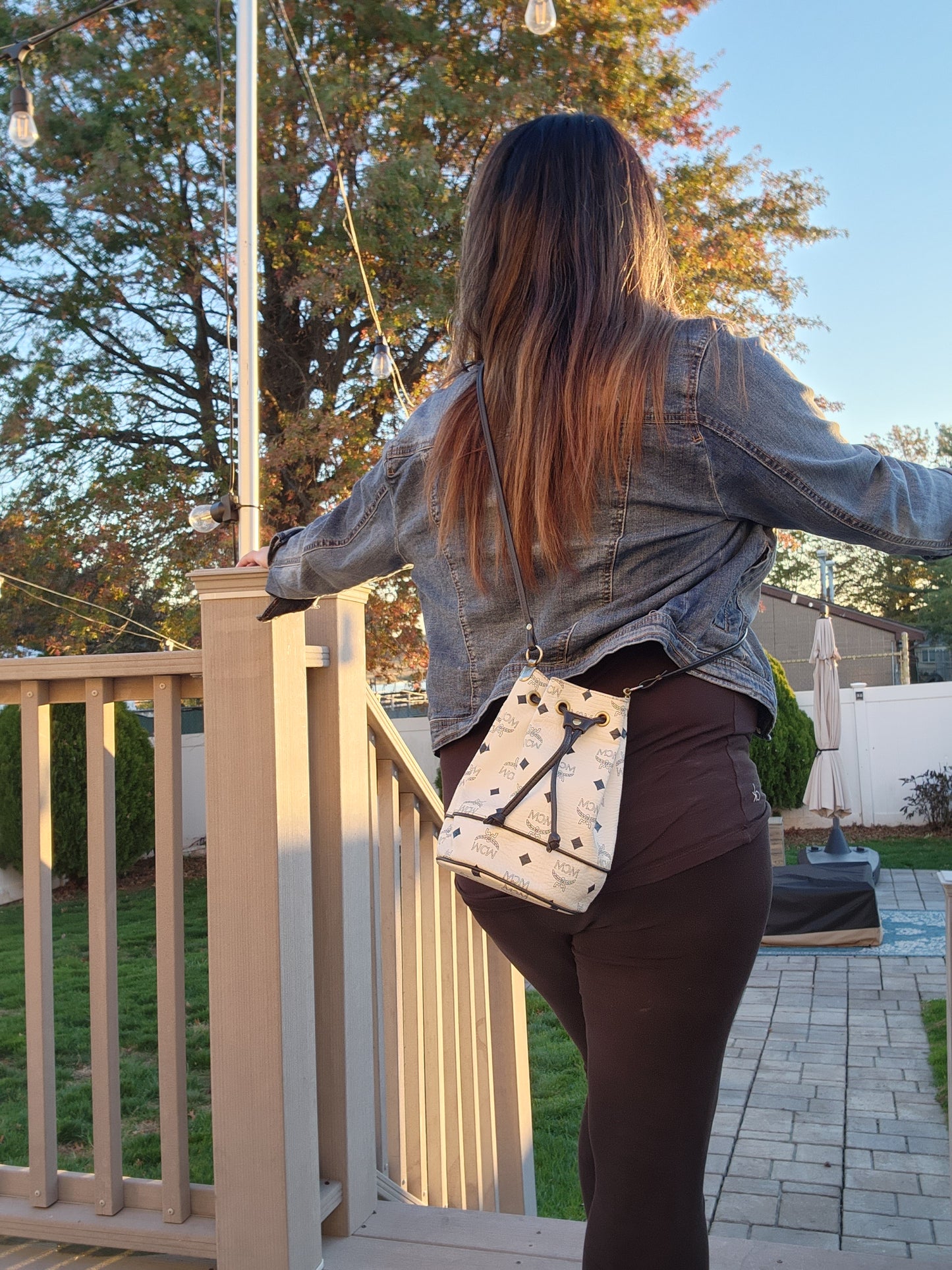 MCM Mini Drawstring Bag