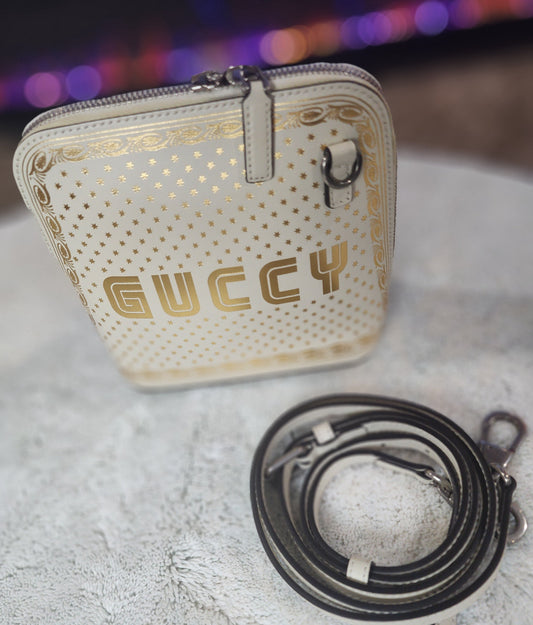 Gucci Guccy Mini Sega Calf Leather Crossbody Bag