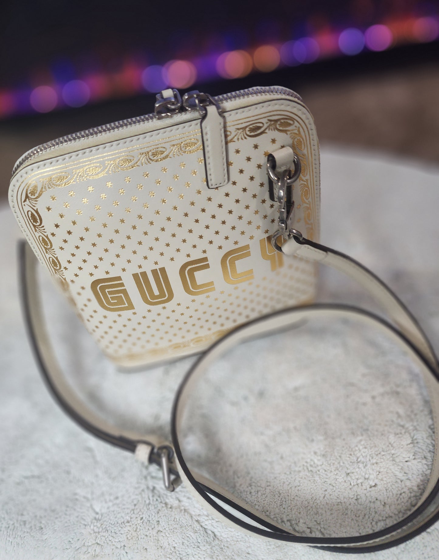 Gucci Guccy Mini Sega Calf Leather Crossbody Bag
