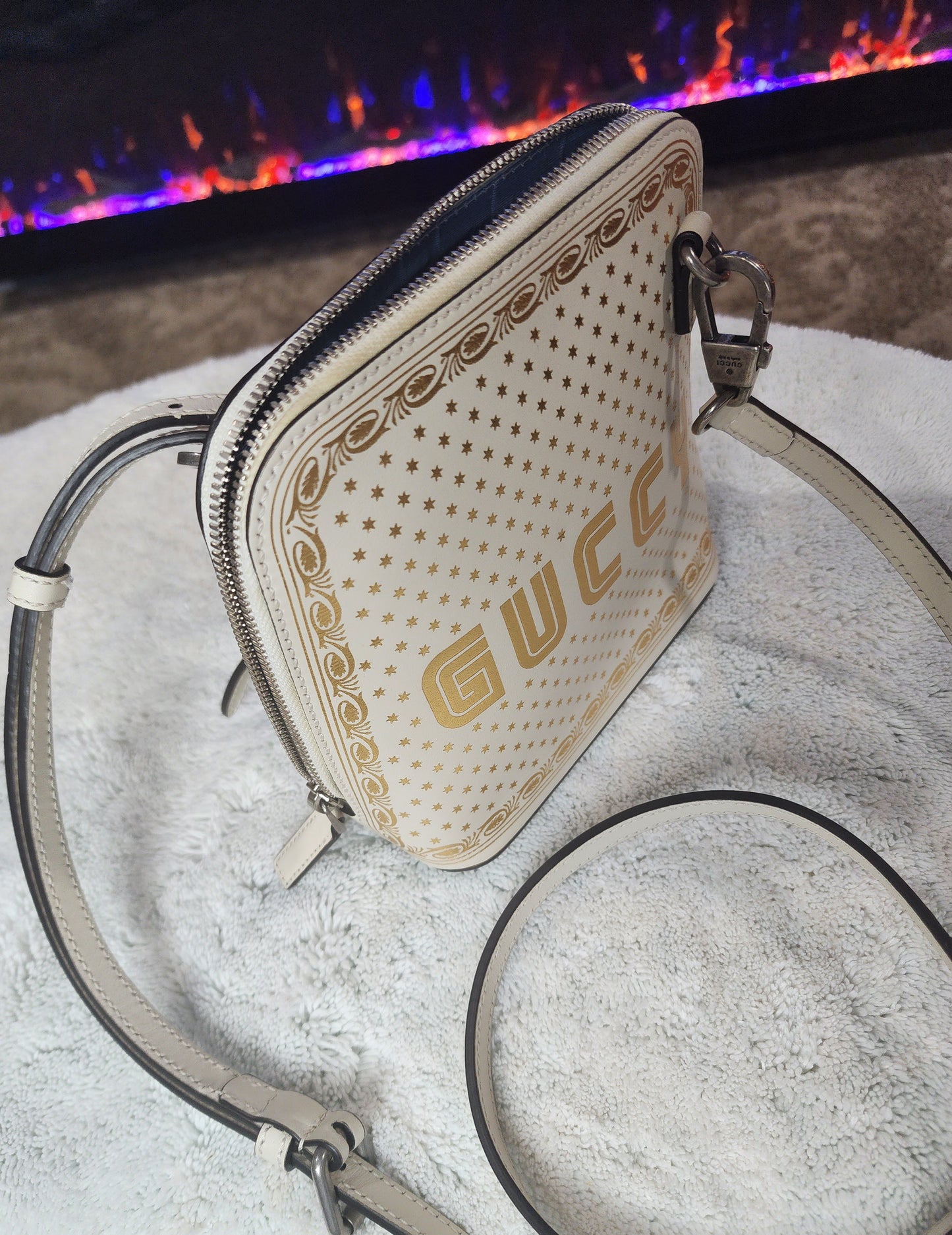 Gucci Guccy Mini Sega Calf Leather Crossbody Bag