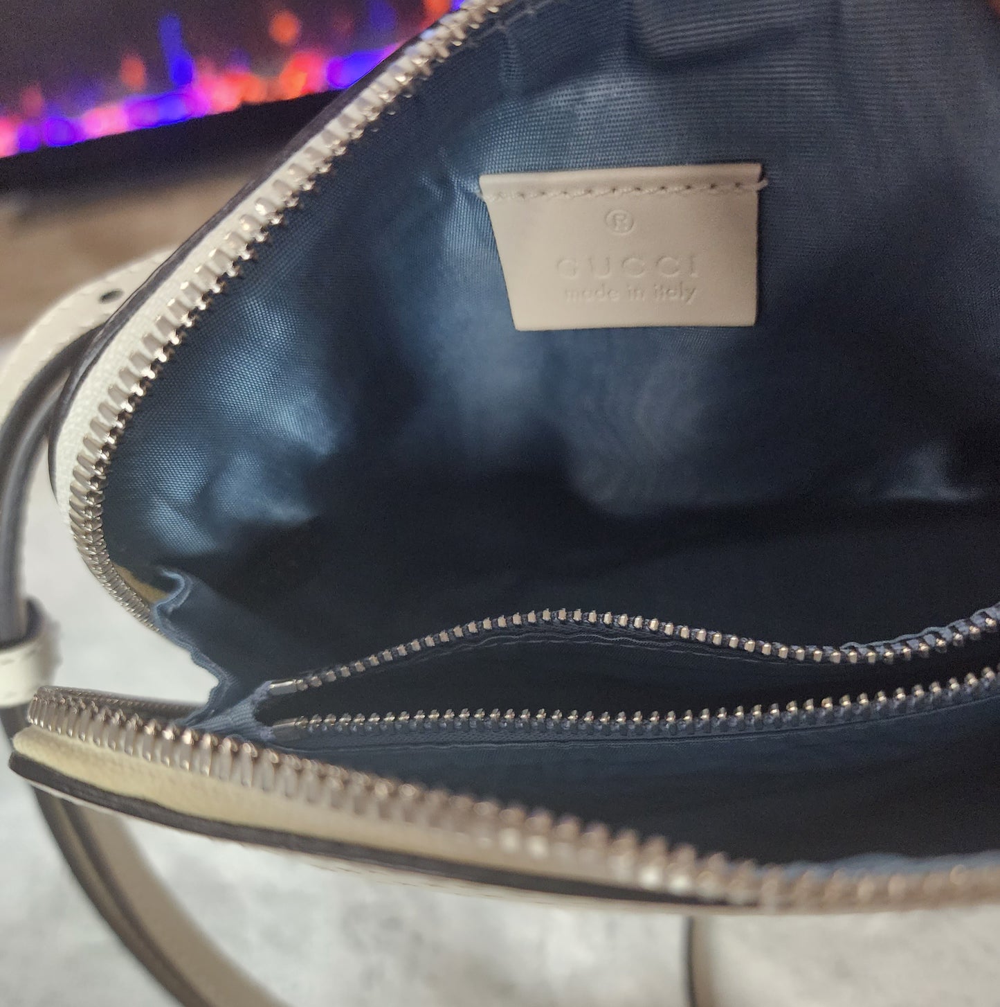 Gucci Guccy Mini Sega Calf Leather Crossbody Bag