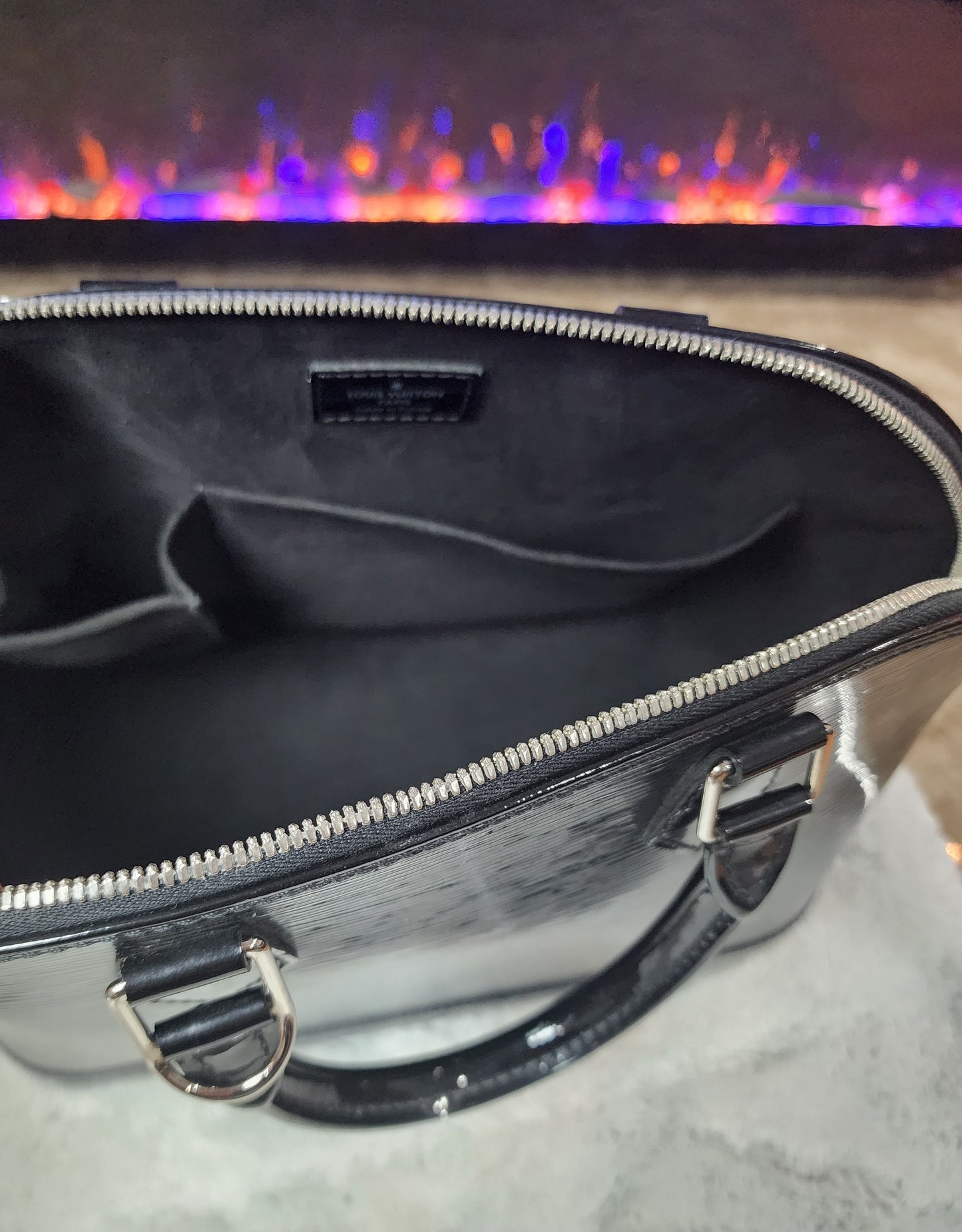 Louis Vuitton Epi Black Alma PM