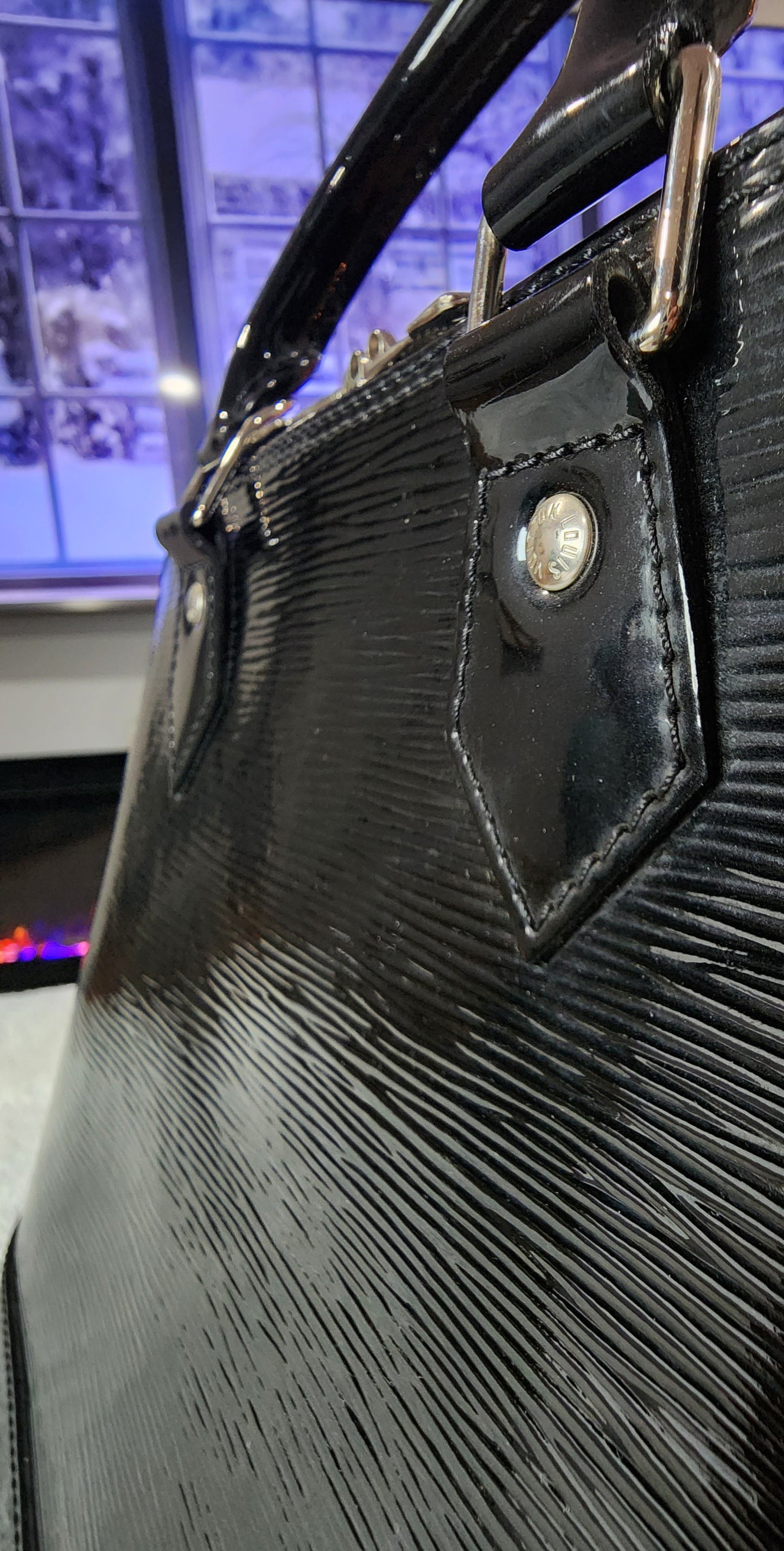 Louis Vuitton Epi Black Alma PM