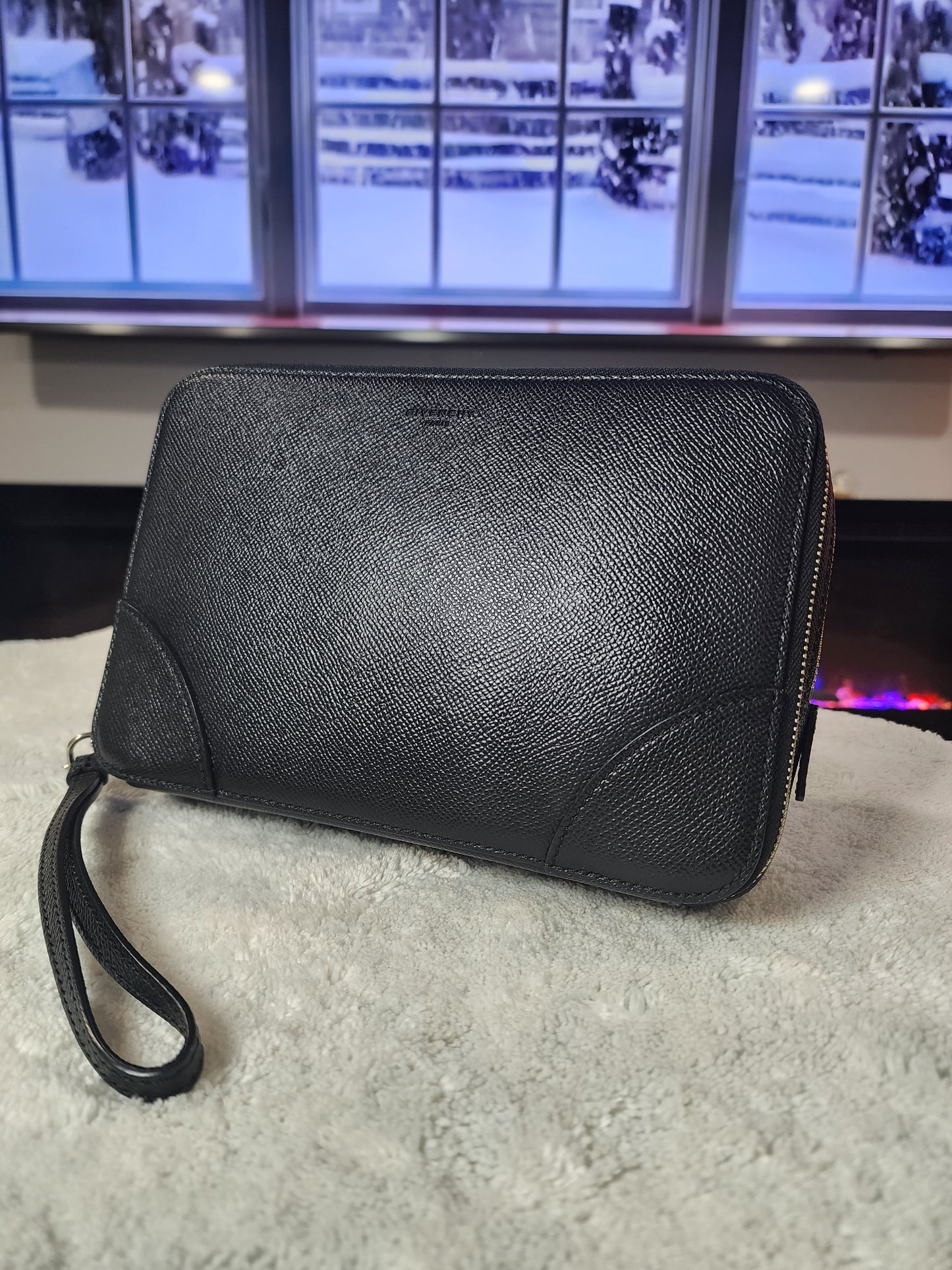 Givenchy Black Leather Pouch for Men