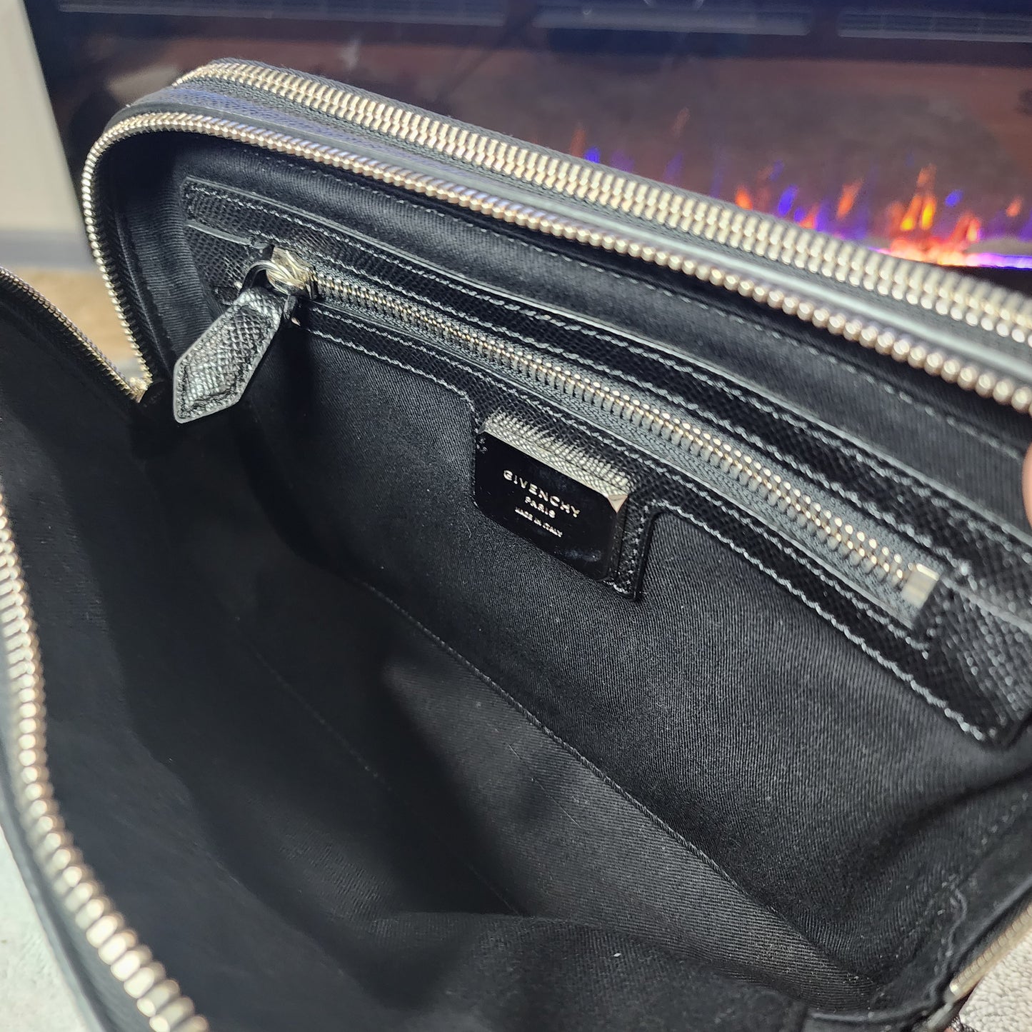 Givenchy Black Leather Pouch for Men