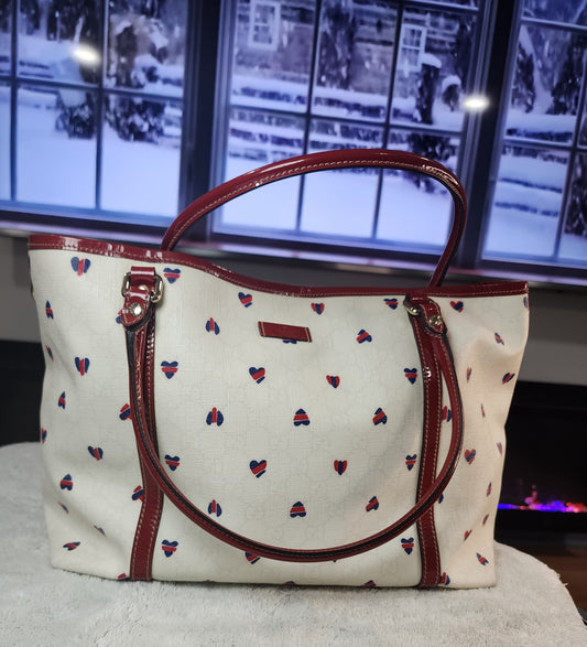 Gucci GG Supreme Valentine's Day Joy Tote Bag (Limited Edition)