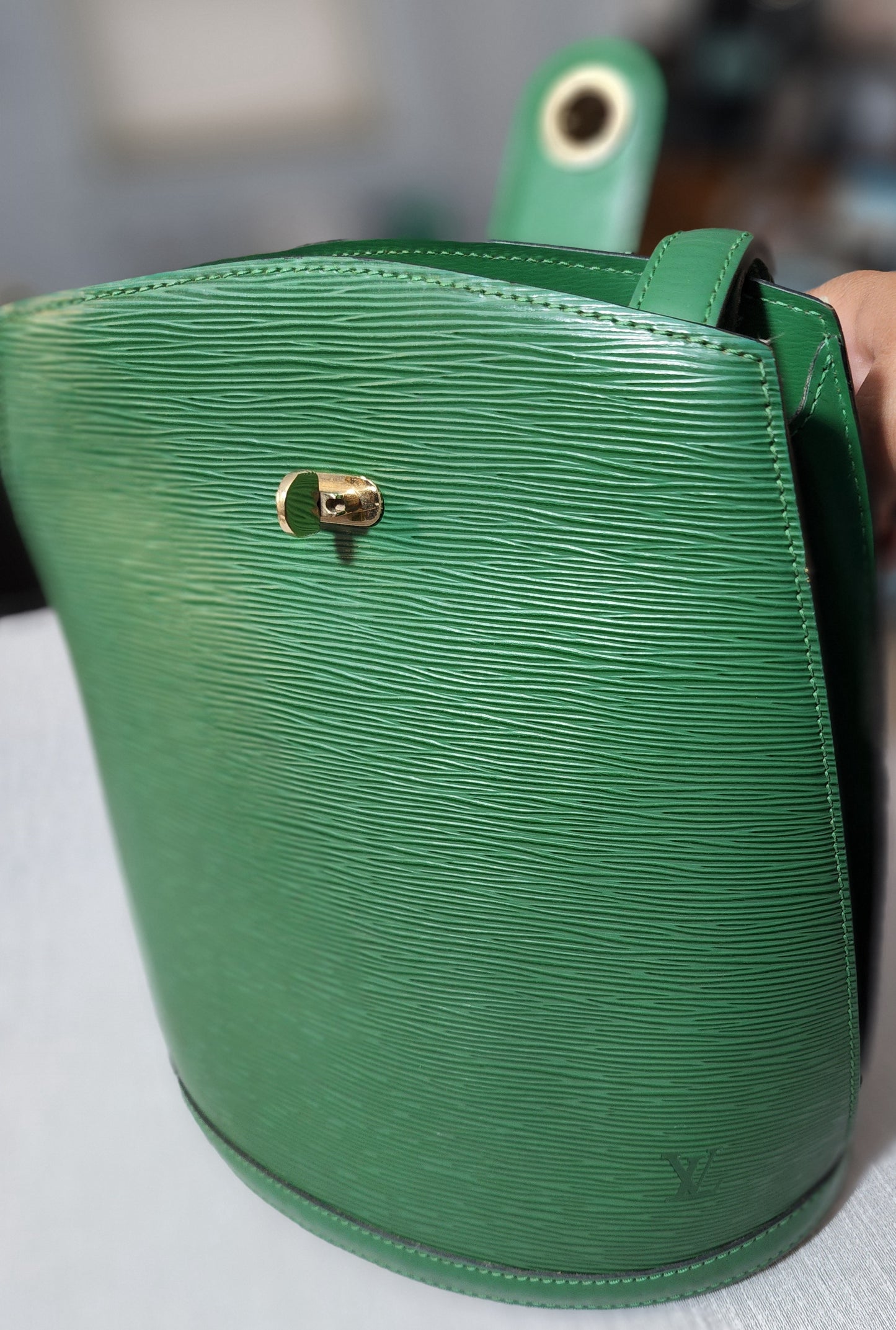 Louis Vuitton Cluny Epi Borneo Green