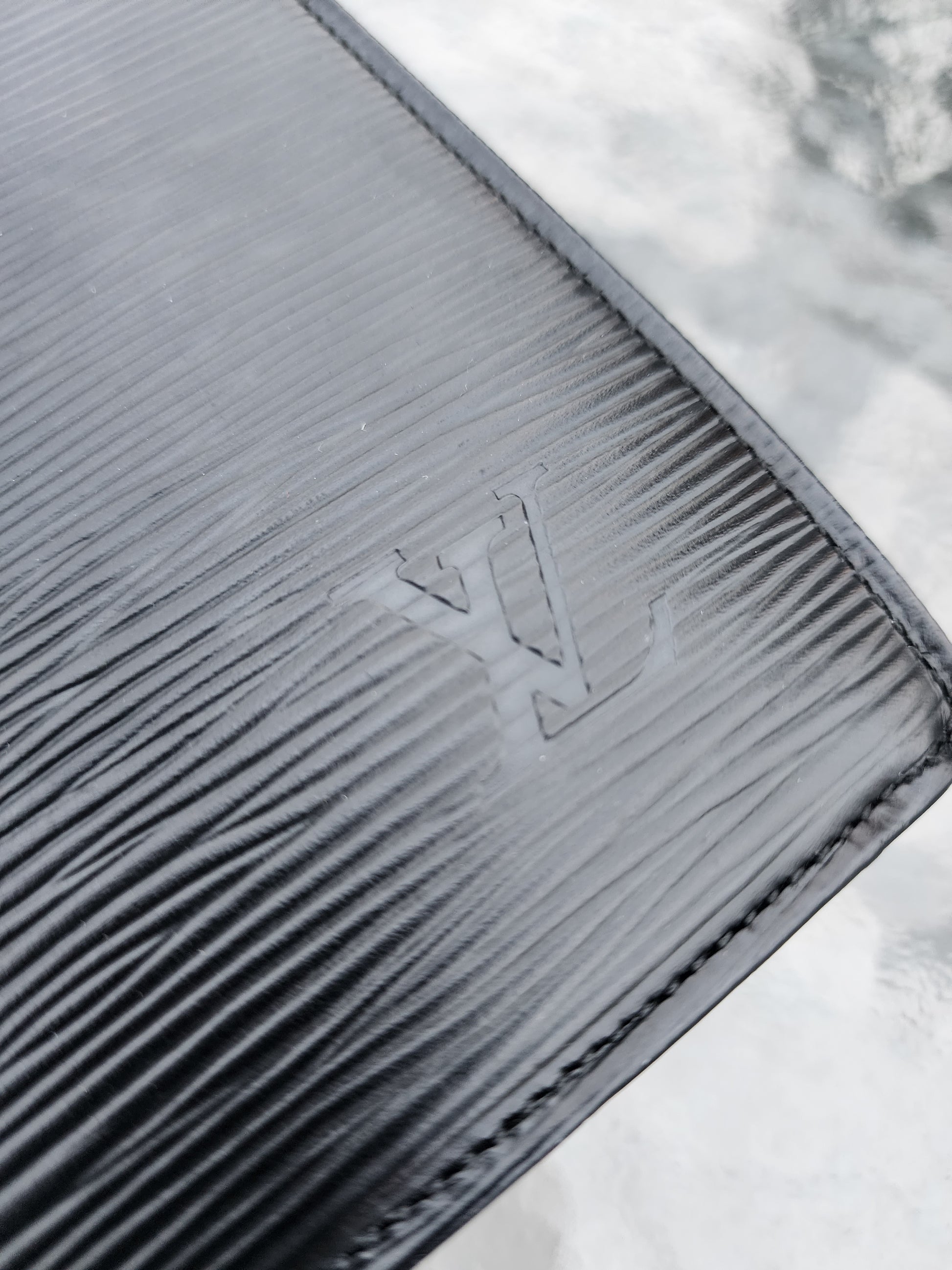 Louis Vuitton Black Epi Leather Acrylic Top Handle 'Ombre' Tote