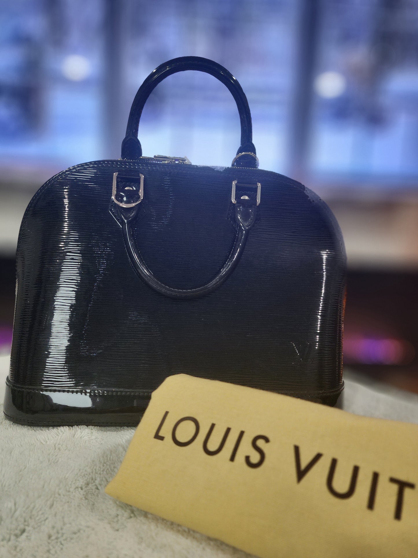 Louis Vuitton Epi Black Alma PM